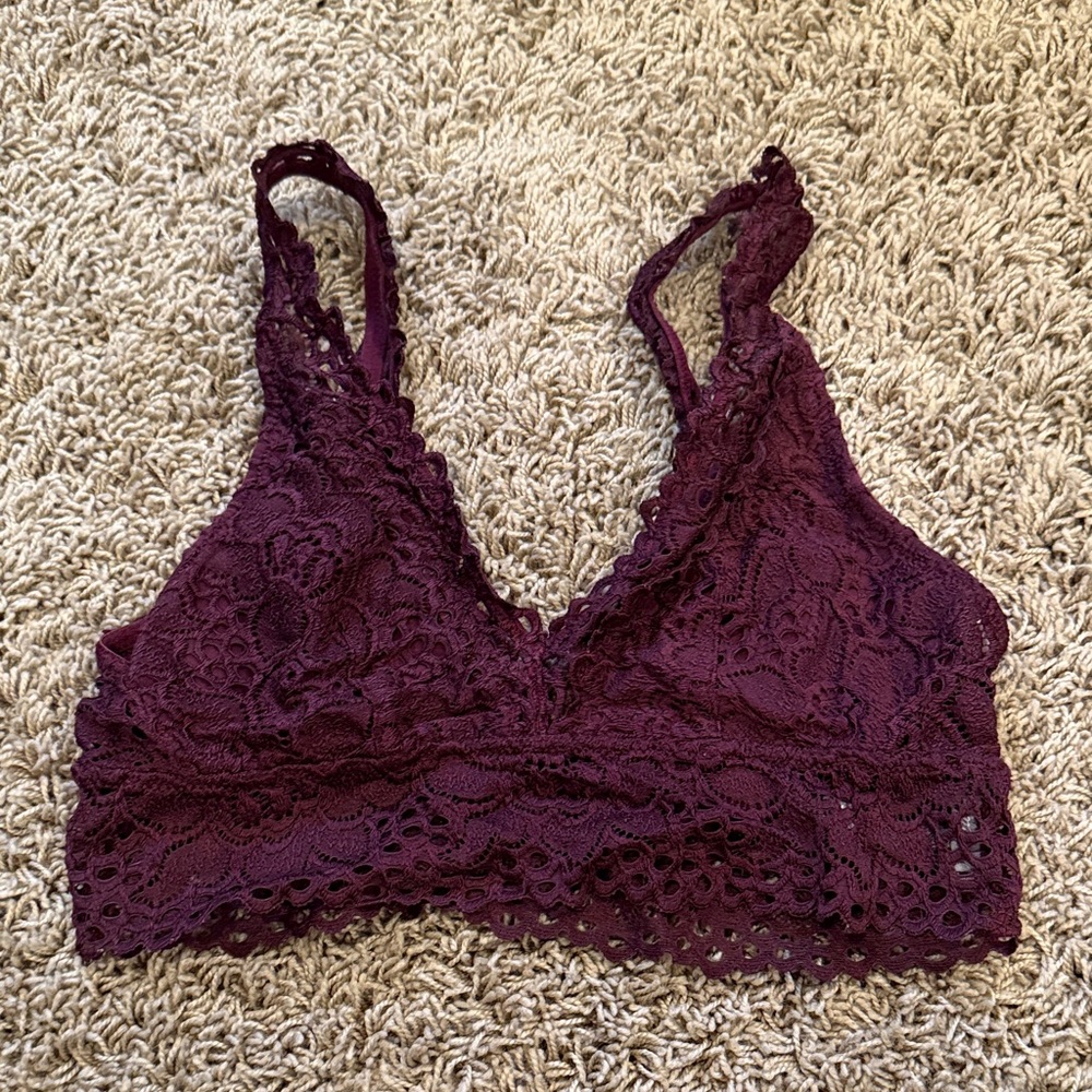 Aerie Lace Bralette in Dark Purple